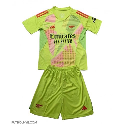 Camiseta Arsenal Portero Primera Equipación para niños 2024-25 manga corta (+ pantalones cortos)